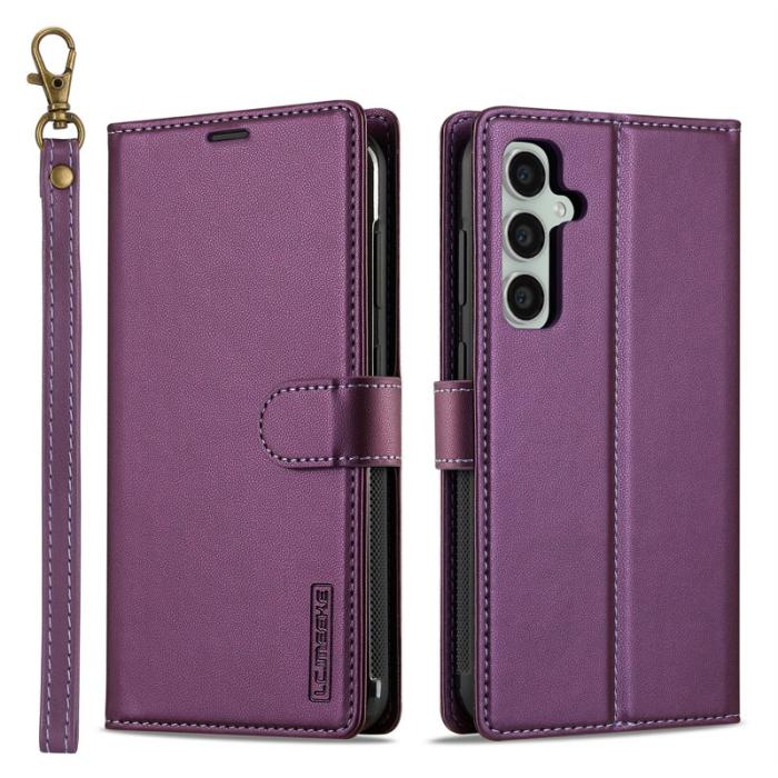 LC.imeeke - LC.IMEEKE L2 Series Samsung Galaxy A17 Plånboksfodral Konstläder - Lila