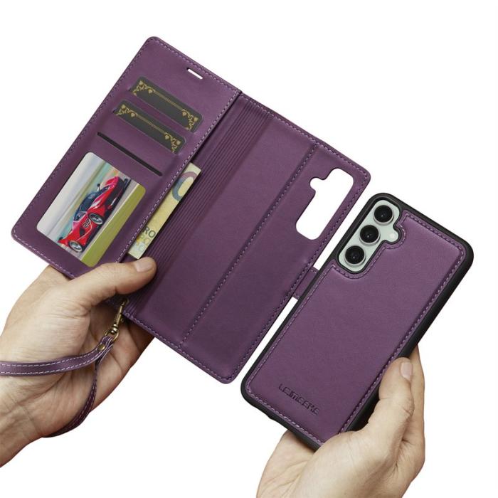 LC.imeeke - LC.IMEEKE L2 Series Samsung Galaxy A17 Plånboksfodral Konstläder - Lila