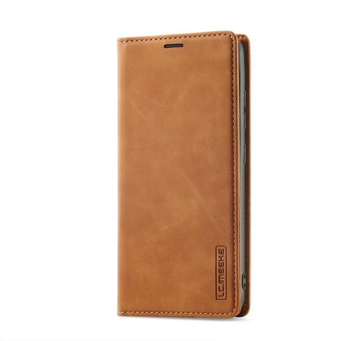 LC.imeeke - LC.IMEEKE Samsung Galaxy A32 5G Plånboksfodral Konstläder - Brun