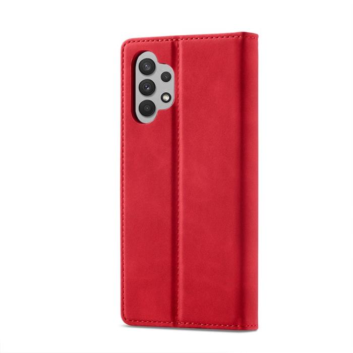 LC.imeeke - LC.IMEEKE Samsung Galaxy A32 5G Plånboksfodral Konstläder - Röd