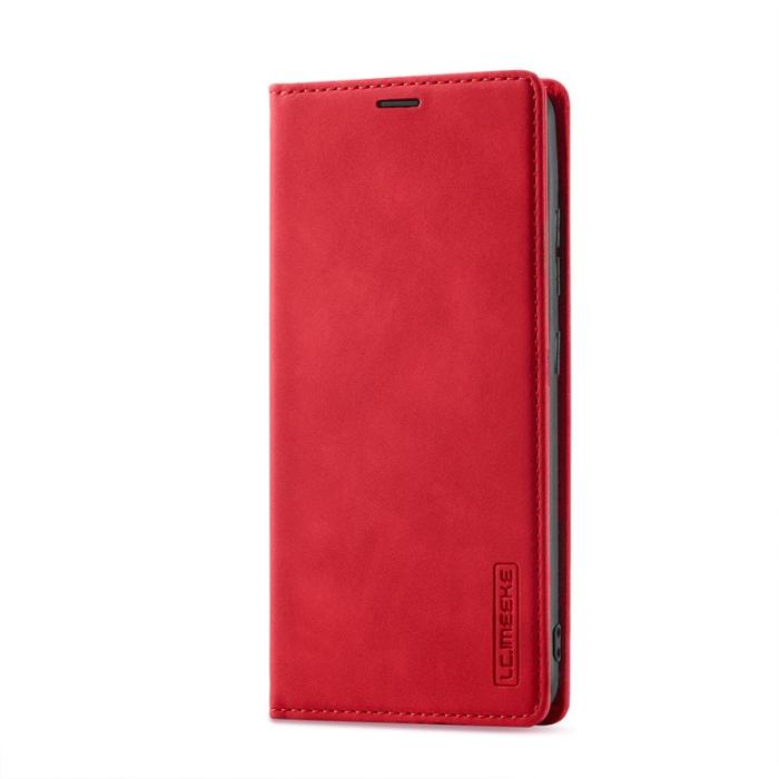 LC.imeeke - LC.IMEEKE Samsung Galaxy A32 5G Plånboksfodral Konstläder - Röd