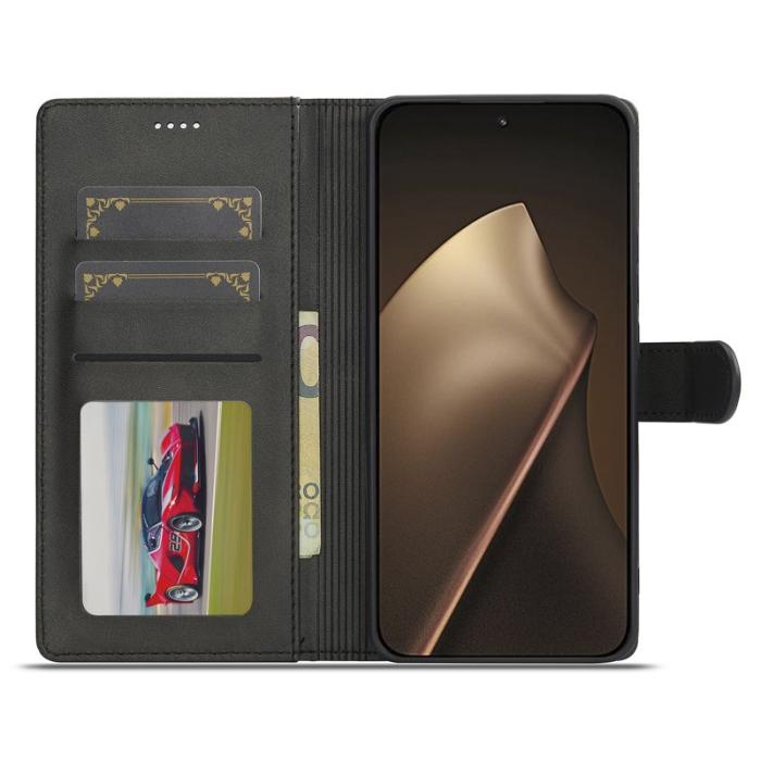 LC.imeeke - LC.IMEEKE Xiaomi 15T Plånboksfodral Konstläder - Svart