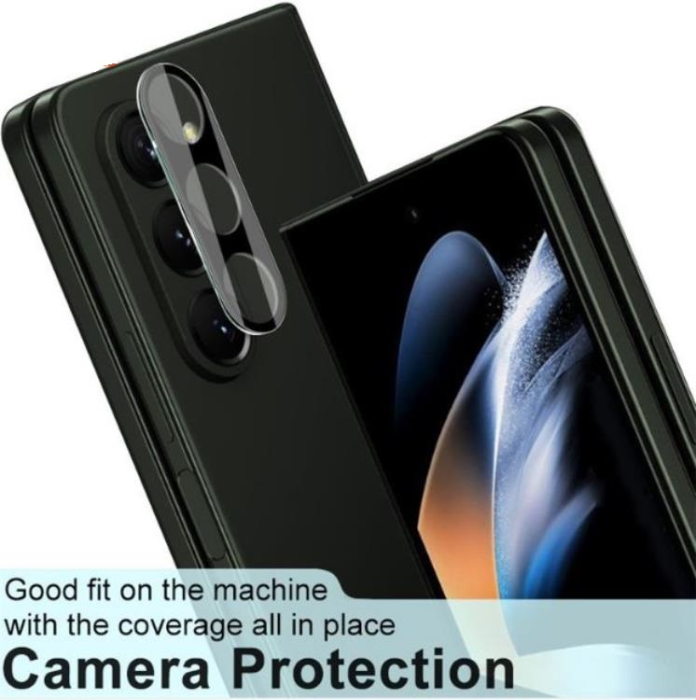 OEM - [2-PACK] Galaxy Z Flold 5 Kameralinsskydd i Härdat glas - Svart