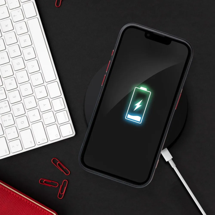 A-One Brand - iPhone 17 Pro Mobilskal MagSafe Color Edge - Svart/Röd