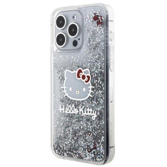 Hello Kitty - Hello Kitty iPhone 15 Pro Max Mobilskal Liquid Glitter Charms