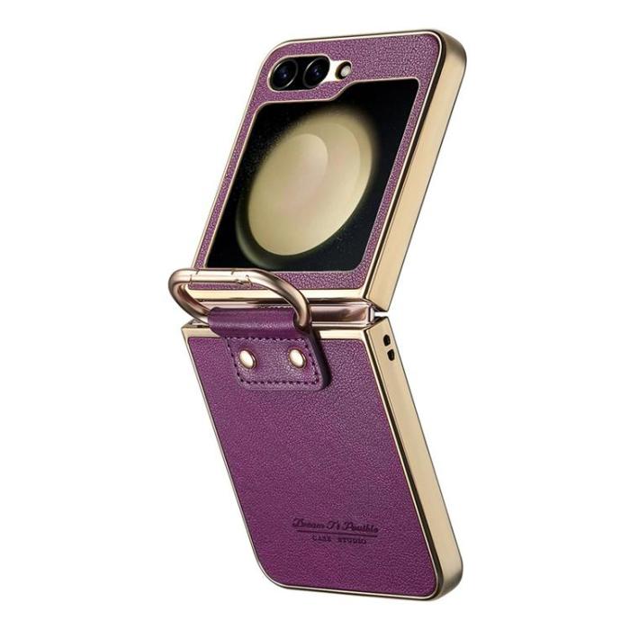 A-One Brand - Mobilskal för Galaxy Z Flip 6 Electroplating Ring Kickstand