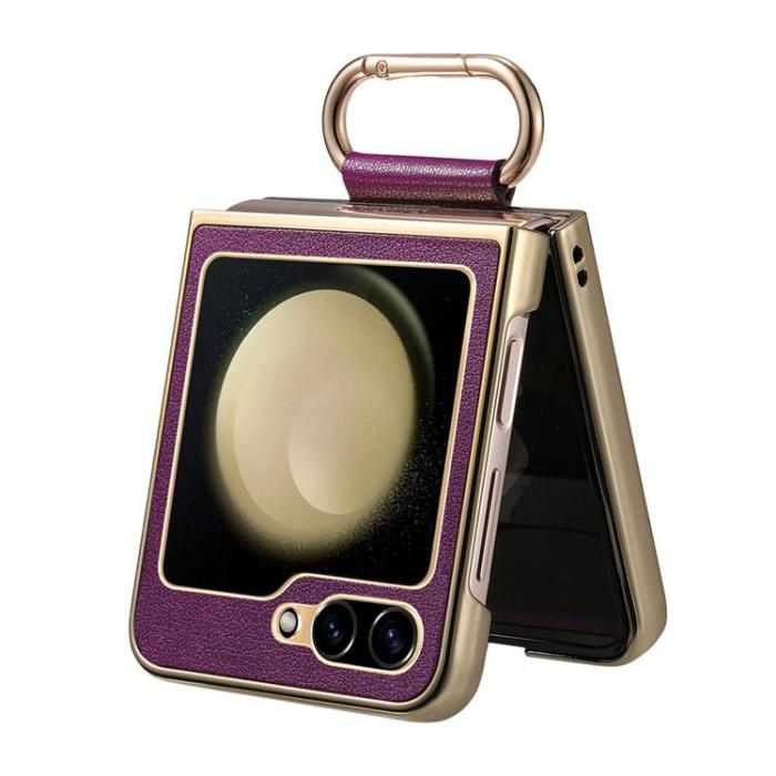 A-One Brand - Mobilskal för Galaxy Z Flip 6 Electroplating Ring Kickstand