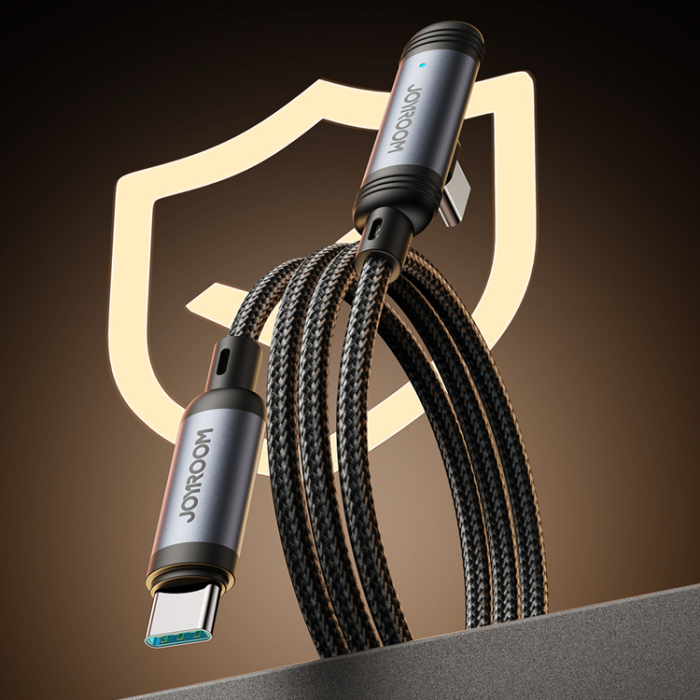 Joyroom - Joyroom USB-C - USB-C 60W Kabel 1.2m Series 90° - Svart