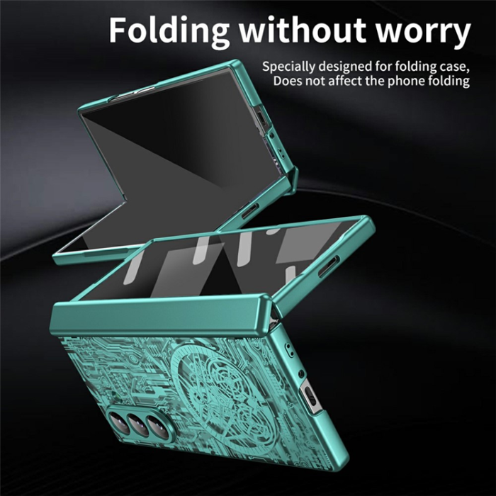 A-One Brand - Galaxy Z Fold7 Mobilskal Mechanical Legend Electroplating - Grön