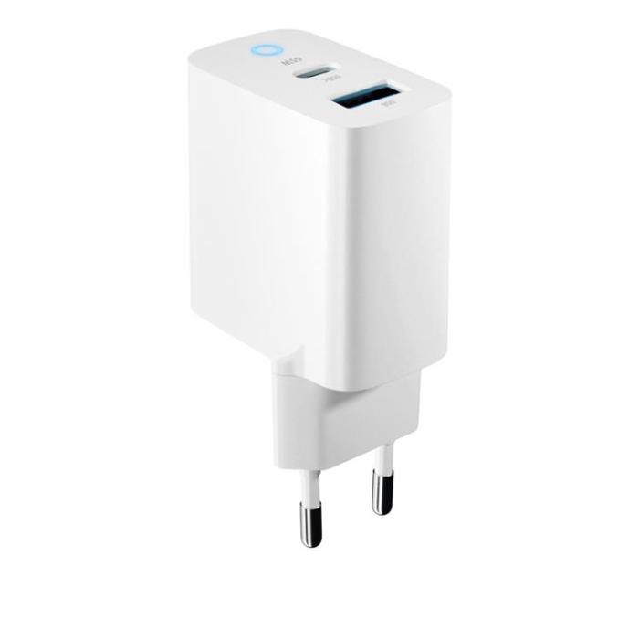 Forever - Forever GaN Väggladdare 1x USB-C 1x USB 65W TC-06-65AC - Vit