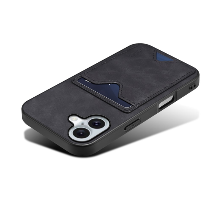 DENIOR - DENIOR iPhone 17 Mobilskal Kickstand Korthållare - Svart
