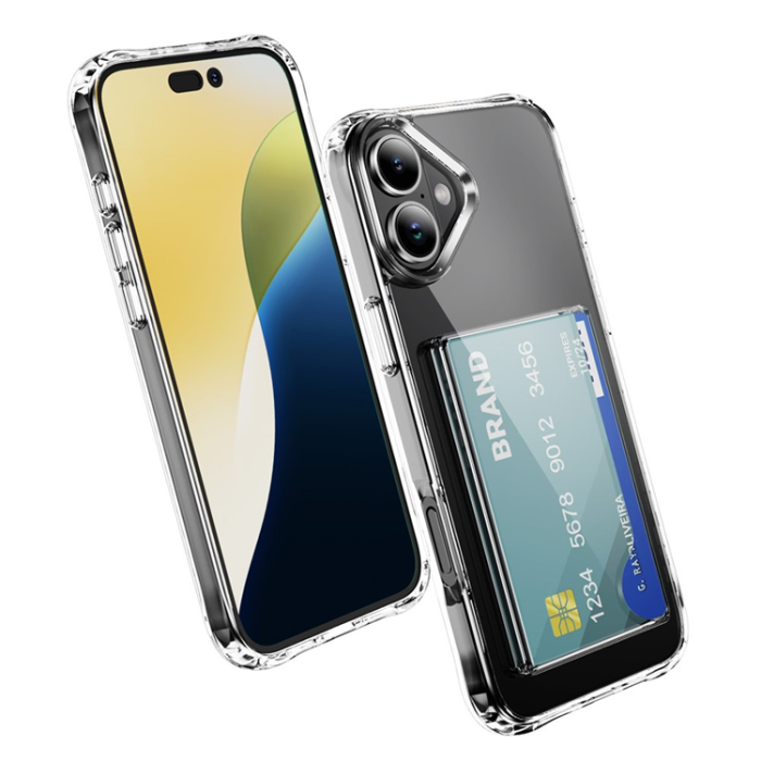 A-One Brand - iPhone 17 Mobilskal Protective TPU korthållare - Transparent