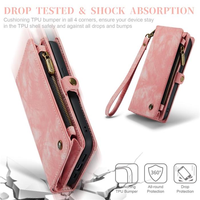Caseme - CASEME iPhone 15 Pro Plånboksfodral 008 Detachable - Rosa