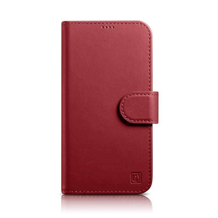 iCarer iPhone 14 Pro Max Plånboksfodral 2in1 Anti-RFID Äkta Läder - Röd | 2353 | AlltMobil