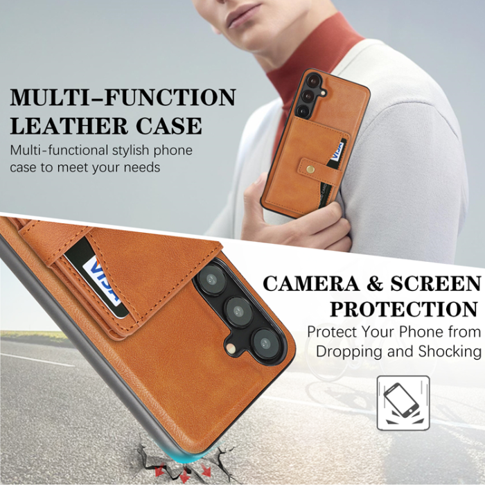 A-One Brand - Galaxy S25 Plus Mobilskal MagSafe Detachable Korthållare Kickstand