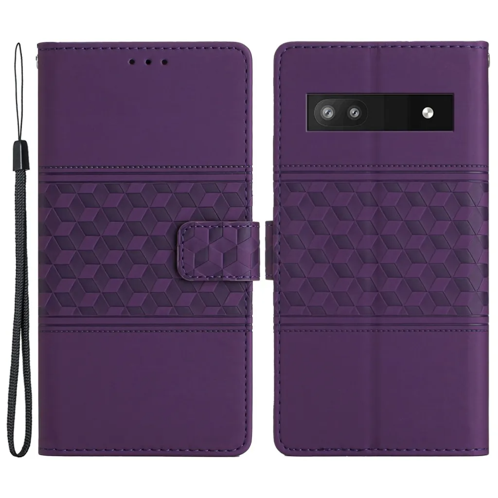 Google Pixel 7A Plånboksfodral Tryckt - Lila | 2353 | AlltMobil