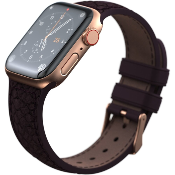 UTGATT1 - Njord by Elements Laxläder Apple Watch 2/3/4/5/6/7/SE (44/45 mm) - Lila