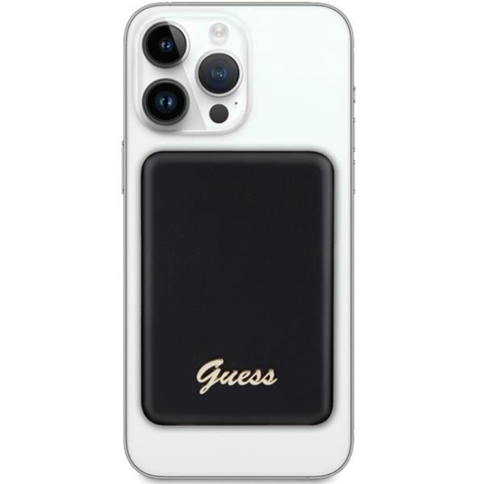 Guess - Guess Magsafe Powerbank 3000mAh 5W Metal Script Logo - Svart