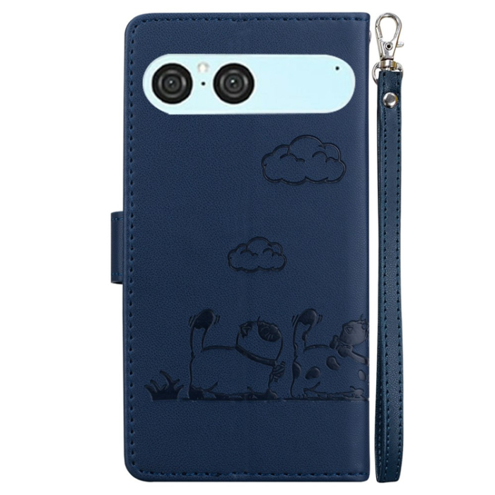 A-One Brand - Sony Xperia 10 VII Plånboksfodral RFID Kitten Pattern - Blå