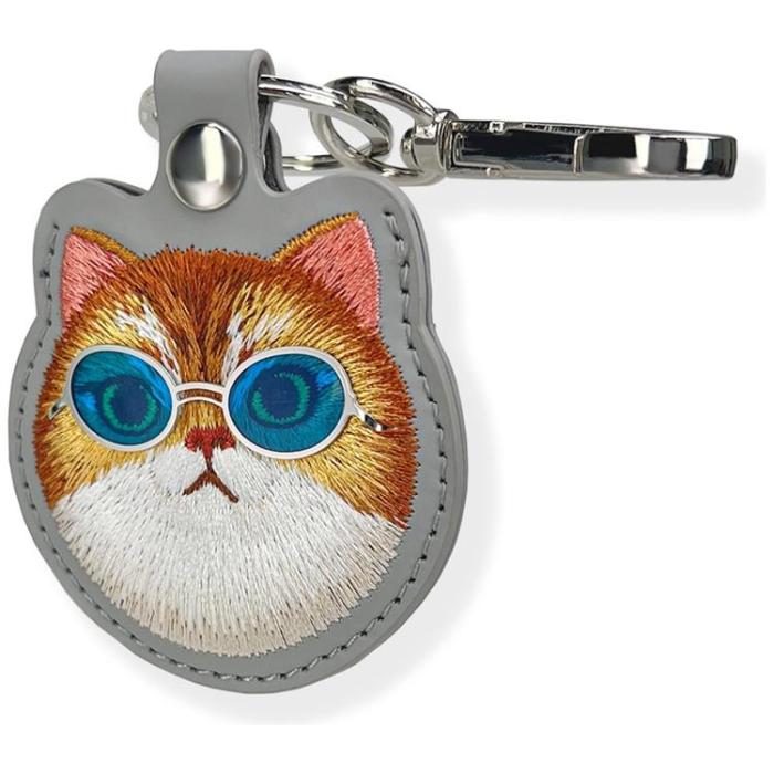 NIMMY - Nimmy AirTag Skal Glasses Cool Cat - Grå
