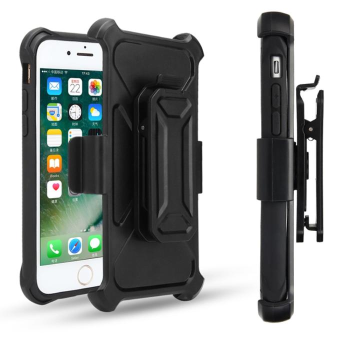 A-One Brand - 2-in-1 iPhone 7/8/SE (2020/2022) mobilskal med bältesfodral - Röd