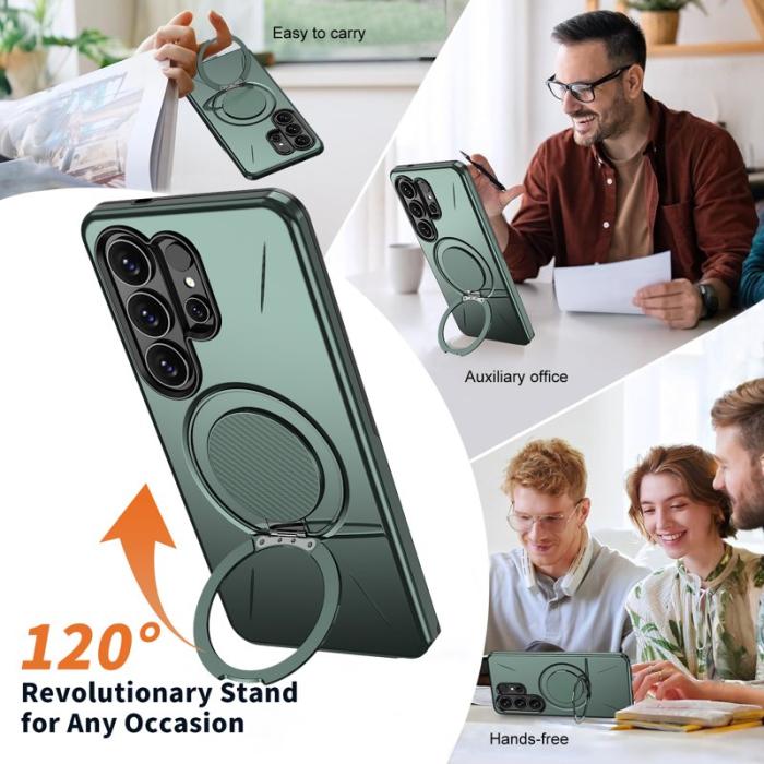 OEM - Mobilskal till Samsung Galaxy S26 Ultra Magnetiskt TPU + PC Baksida - Grön