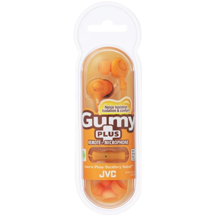 JVC - JVC Hörlur FR6 Gumy Plus Mic - Orange