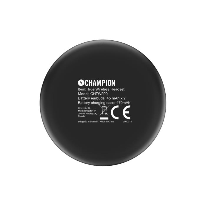UTGATT4 - Champion True Wireless Headset - Svart
