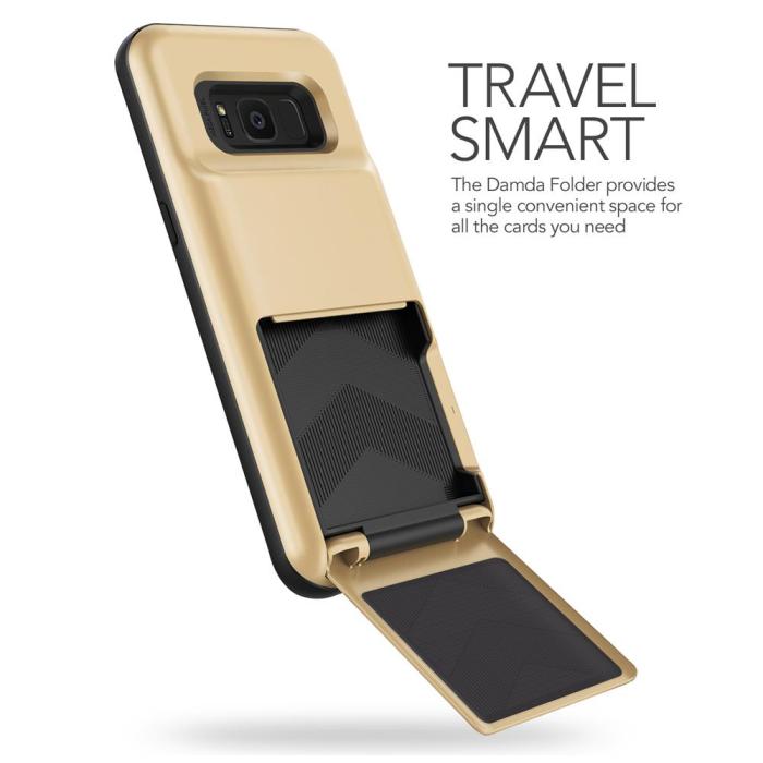 VERUS - Verus Damda Folder Card Slot Skal till Samsung Galaxy S8 Plus - Gold