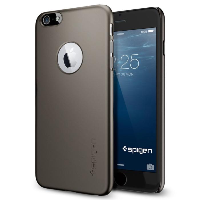 Spigen - SPIGEN Ultra Thin Fit A Skal till Apple iPhone 6(S) Plus (Gunmetal)
