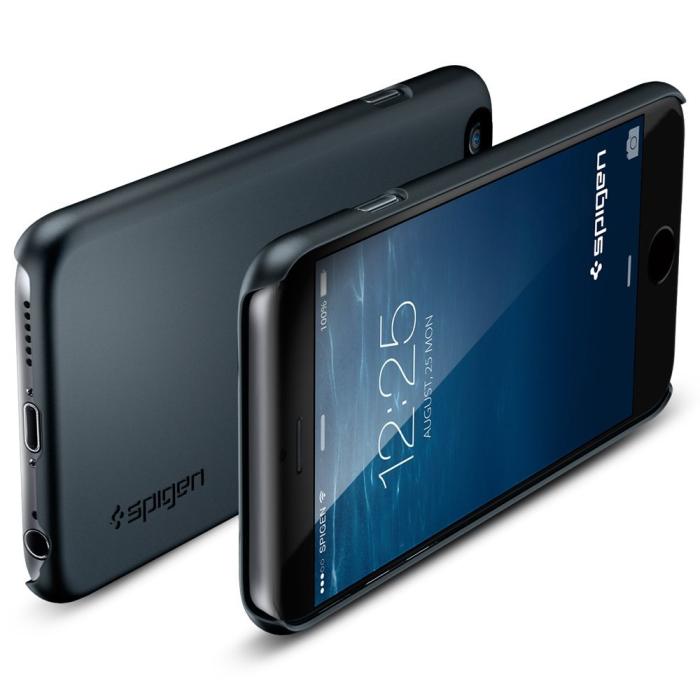 Spigen - SPIGEN Ultra Thin Fit A Skal till Apple iPhone 6(S) Plus (Gunmetal)