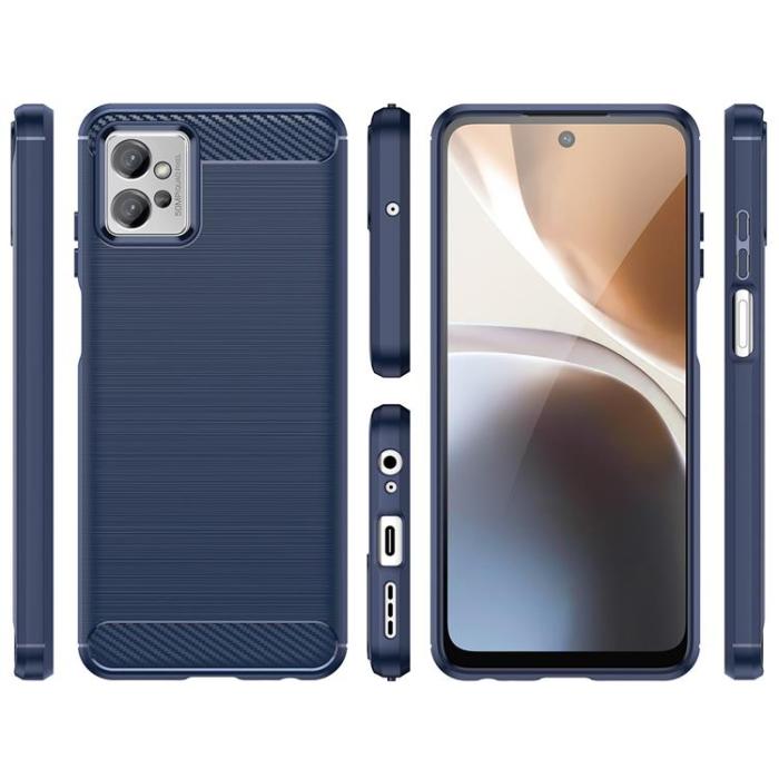 OEM - Xiaomi Redmi Note 11E/Redmi 10 5G Skal Carbon Silicone - Blå