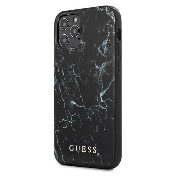 Guess skal iPhone 12 Mini Marble - Svart | 2353 | AlltMobil