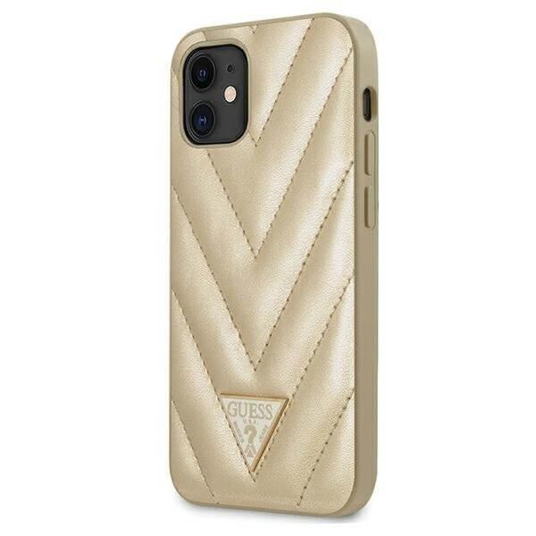 Guess skal iPhone 12 mini V-Quilted Collection - Guld | 2353 | AlltMobil