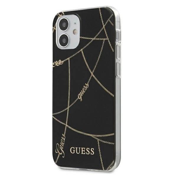 Guess skal iPhone 12 mini gold Chain Collection Svart | 2353 | AlltMobil