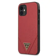 Guess - Guess skal iPhone 12 Mini Saffiano Röd