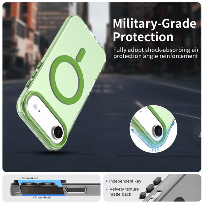 A-One Brand - iPhone 17 Air Mobilskal MagSafe Anti Drop Hybrid - Grön