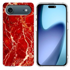 A-One Brand - iPhone Air Mobilskal Marble Pattern Printing Soft - Röd