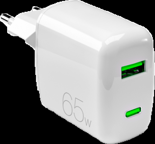 Puro Väggladdare 65W USB-A Till USB-C - Vit | 505295 | AlltMobil