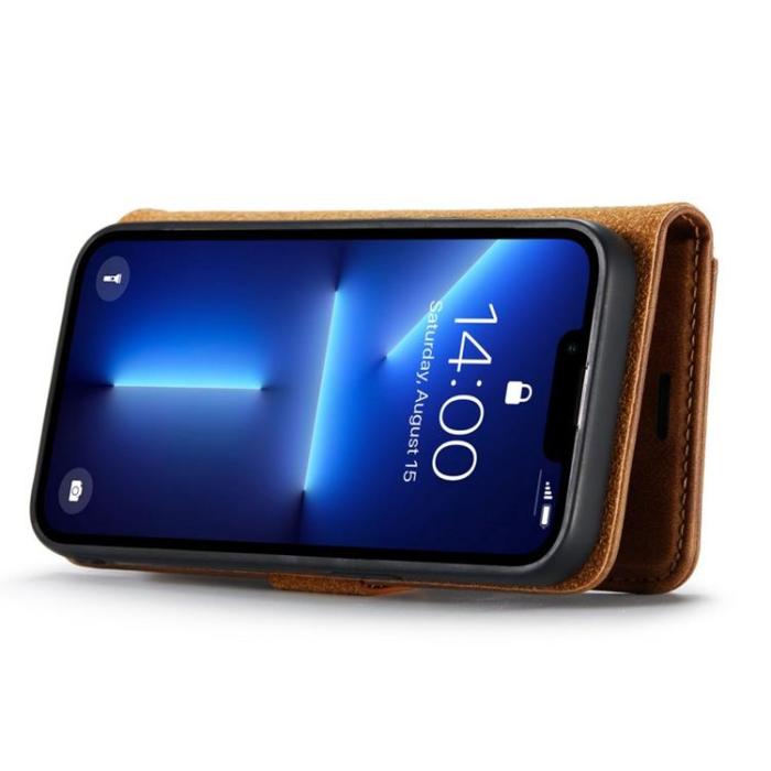 DG.MING - DG.MING iPhone 14 Pro Plånboksfodral Split Detachable Flip - Brun