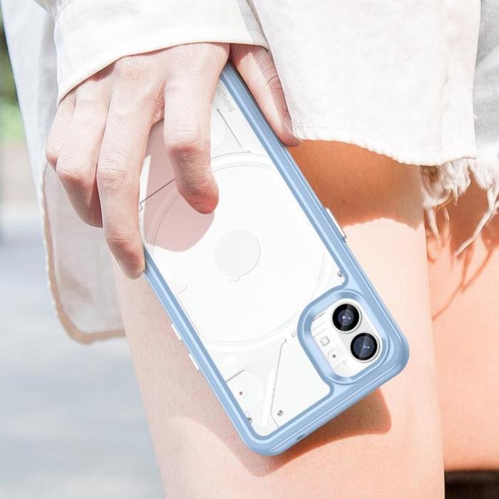 A-One Brand - Nothing Phone 1 Skal Hybrid TPU - Transparent Blå