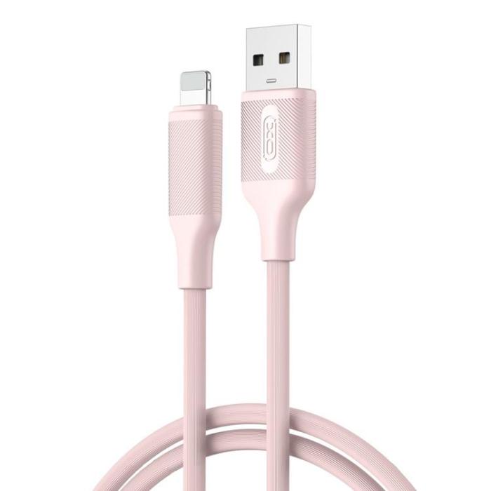 XO - XO USB-A Till Lightning Kabel 1m 2.4A NB265 - Rosa