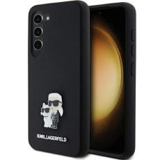 KARL LAGERFELD - Karl Lagerfeld Mobilskal till Galaxy S24 MagSafe Silikon Metal Pin - Svart