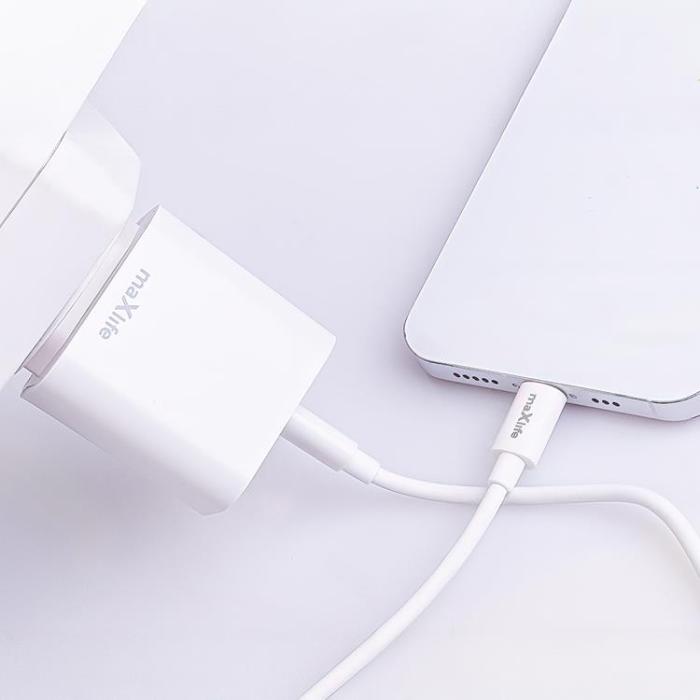 Maxlife - Maxlife Väggladdare USB/USB-C 20W med USB-C/USB-C Kabel QC PD