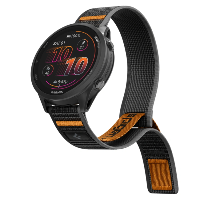 Spigen - Spigen Armband För Garmin Quick Release 22mm Active Athlex Air - Svart/Orange