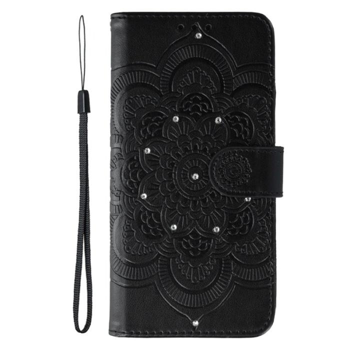 OEM - Samsung Galaxy A37 Plånboksfodral Konstläder Mandala Mönster - Svart