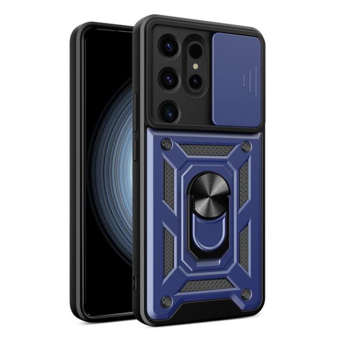 OEM - Galaxy S24 Ultra Mobilskal Hybrid Armor Camshield - Blå
