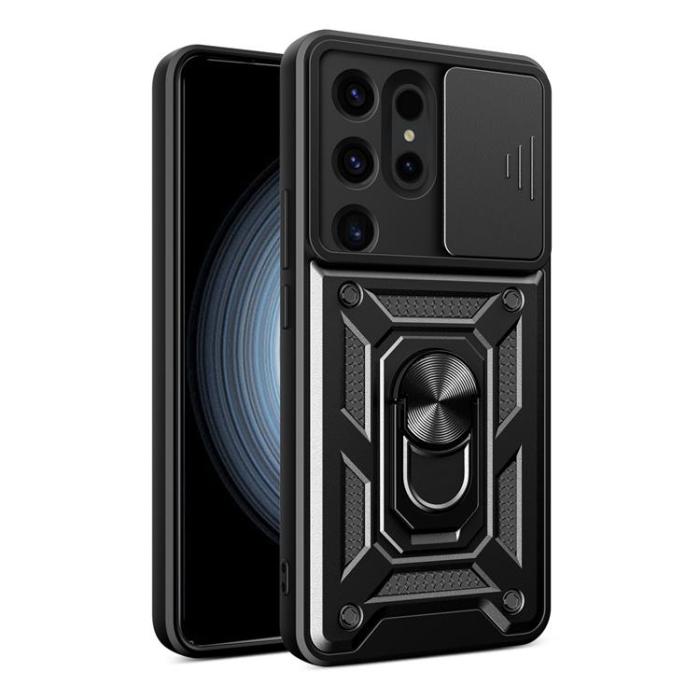 OEM - Galaxy S24 Ultra Mobilskal Hybrid Armor Camshield - Svart