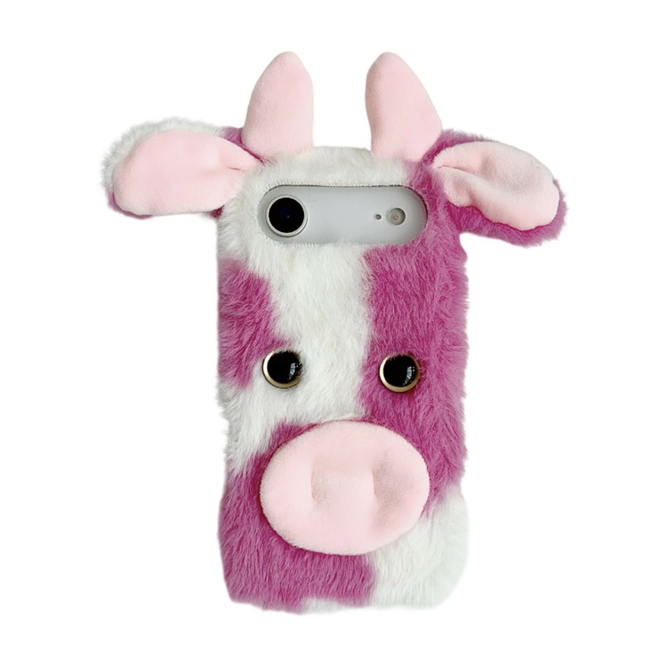 iPhone Air Mobilskal Fluffy Cute Cow Plush TPU - Rosa | 2353 | AlltMobil