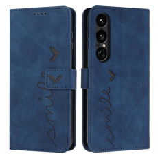 A-One Brand - Sony Xperia 1 VII Plånboksfodral Imprinted Heart - Blå